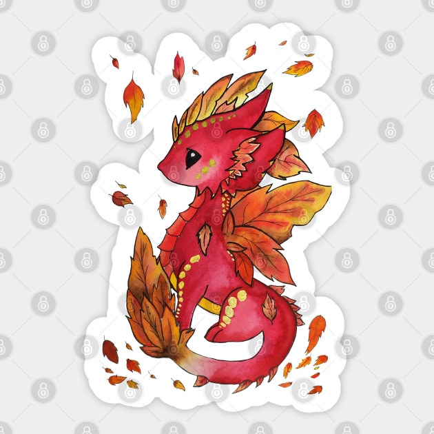 Autumn dragon Sticker by Eikia
